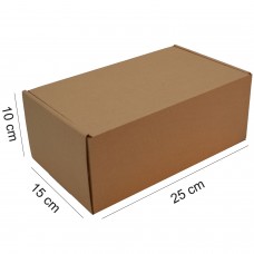 Κουτί αποστολών kraft μικροβέλε 25x15x10cm ΣΕΤ/10 25-157