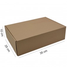 Κουτί αποστολών kraft μικροβέλε 35x25x10cm ΣΕΤ/10 25-160