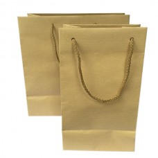 Χάρτινη τσάντα kraft ριγέ με κορδόνι 0-1267