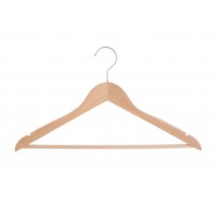 Κρεμάστρα ξύλινη χωρίς λούστρο φυσικό χρώμα 902WFSKU σετ 100 τεμαχίων