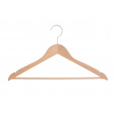 Κρεμάστρα ξύλινη χωρίς λούστρο φυσικό χρώμα 902WFSKU σετ 100 τεμαχίων