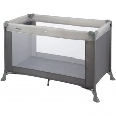 Παιδικό παρκοκρέβατο, Αναδιπλούμενο, με λεπτό στρώμα 60x120cm, γκρι SOFT-DREAMS/GR