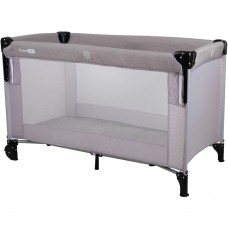 Παιδικό παρκοκρέβατο, Αναδιπλούμενο, με λεπτό στρώμα 60x120cm, γκρι, FreeOn PO.49871